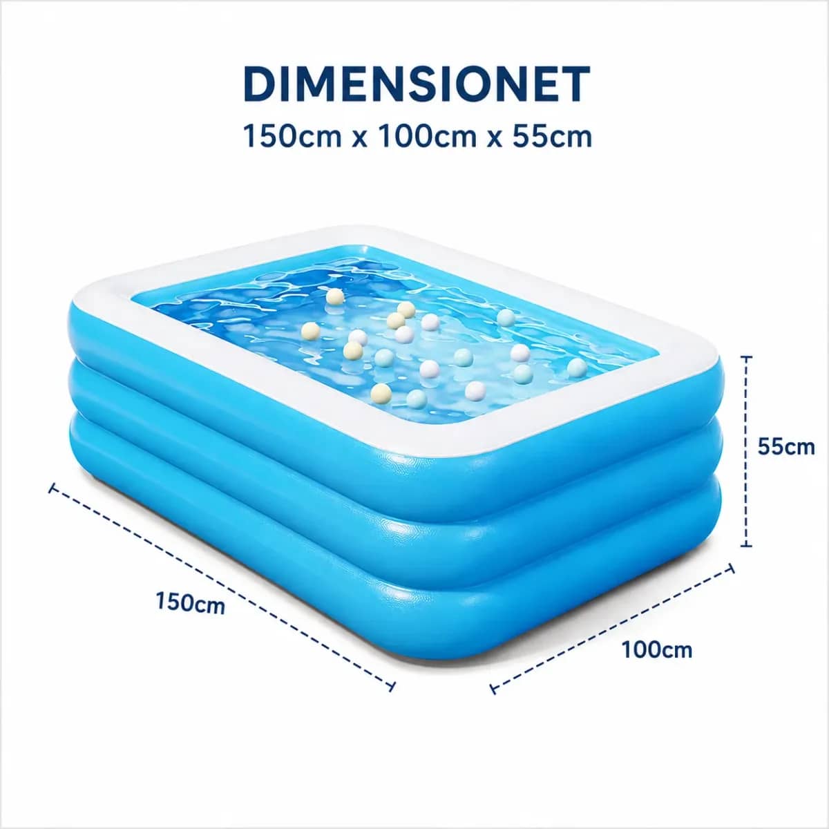 Pishinë për fëmijë 150cm x 100cm x 55cm, Bestway